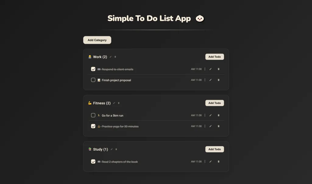 Todo list with Bun.js template